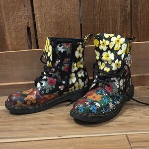 Dr. Martens 1460 Floral Mash Up Leather Lace Up Boots